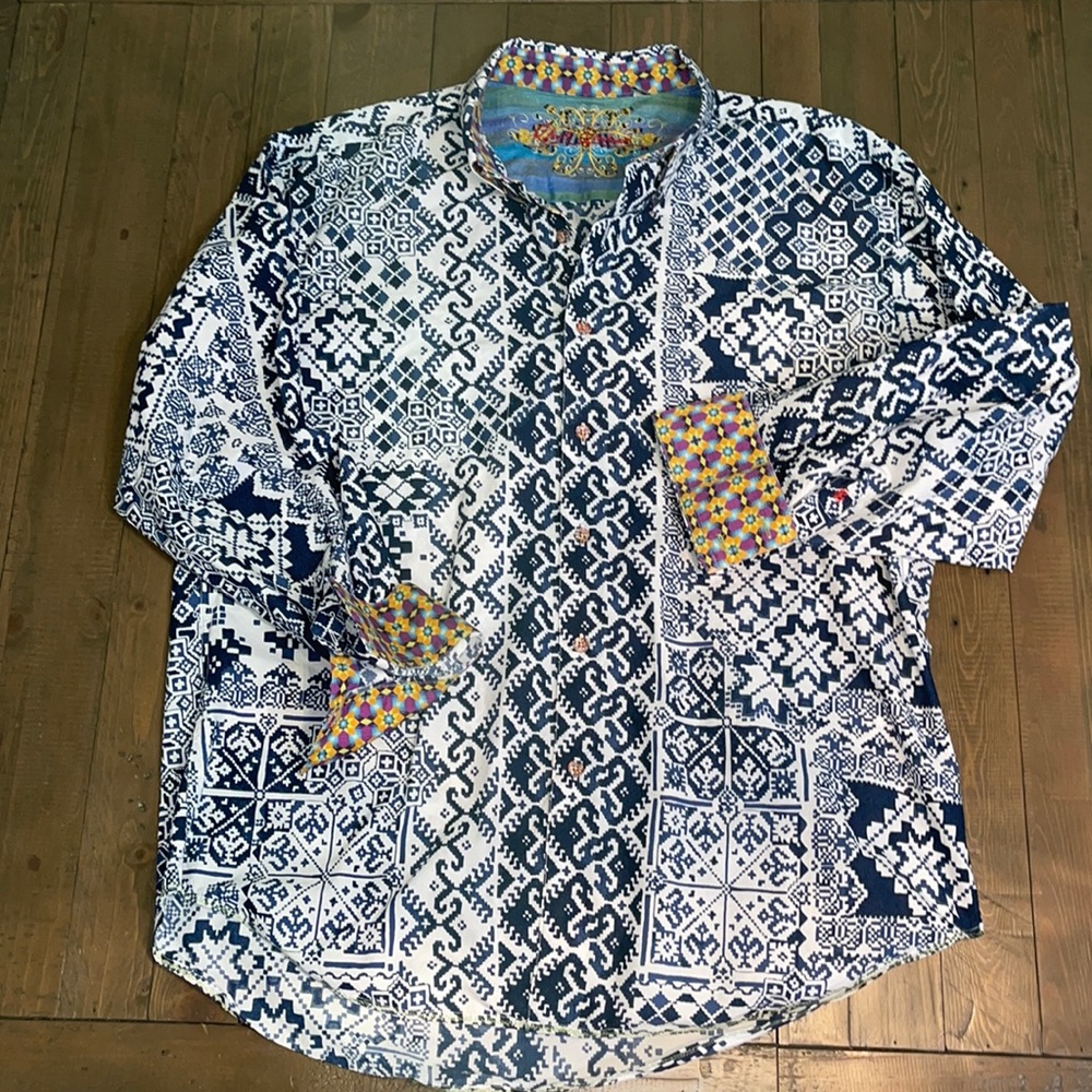 ROBERT GRAHAM BUTTON DOWN SHIRT 2XL (Gently Worn)